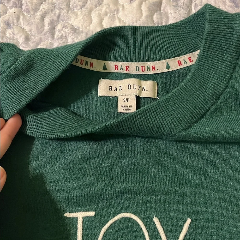 Rae Dunn “JOY”, Green Sweatshirt- Size S